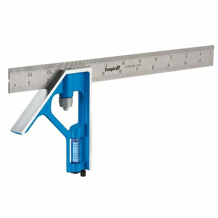 EMPIRE LEVEL True Blue Combination Square, 12 in, Inch/Metric E250IM